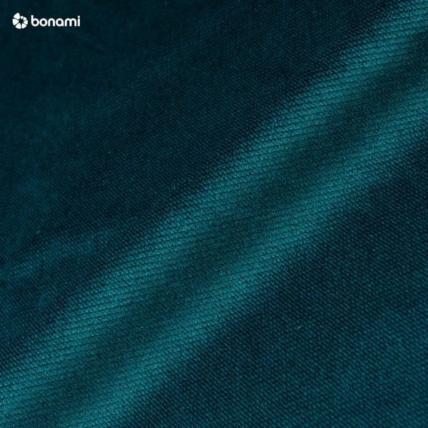 Petrolejovomodrá zamatová rozkladacia rohová pohovka Bobochic Paris Hera Bis, pravý roh-image-1