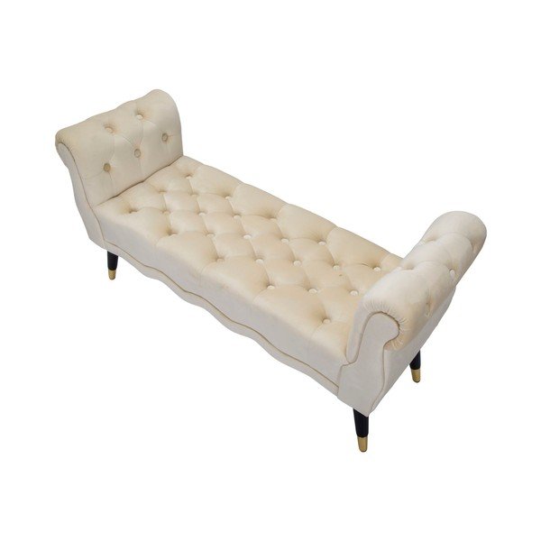 Krémová zamatová lavica Paris – Mauro Ferretti-image-3