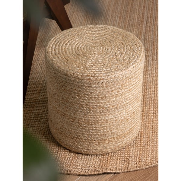 Taburet v prírodnej farbe Jutta Gold – Hanse Home-image-2