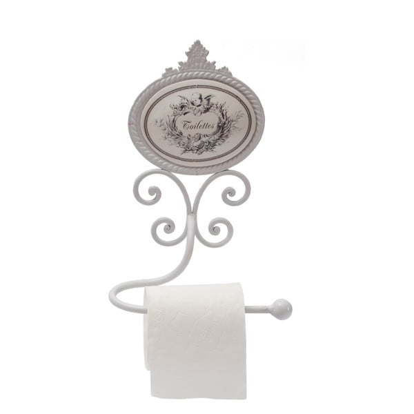 Biely nástenný kovový držiak na toaletný papier – Antic Line