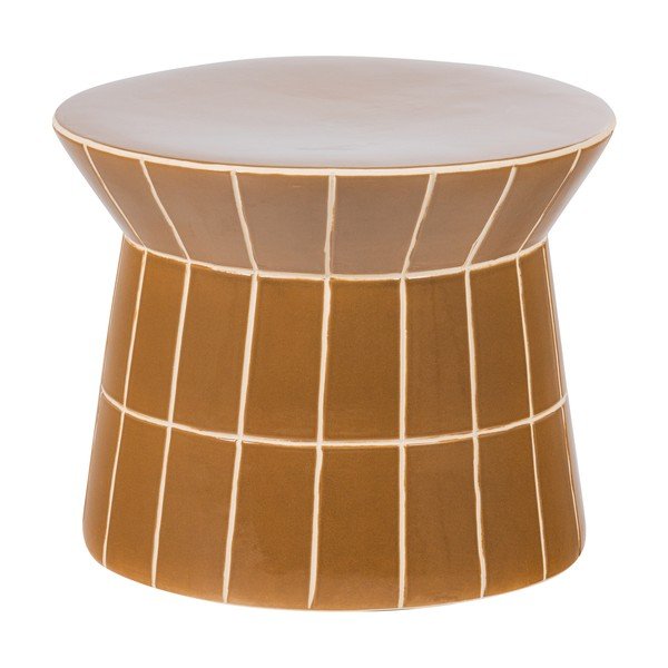 Keramický okrúhly odkladací stolík ø 38 cm Plu – WOOOD