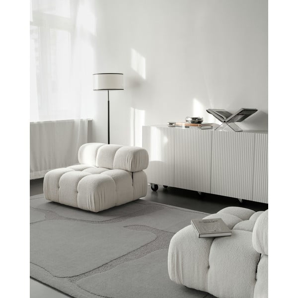 Sivý vlnený koberec 200x300 cm Morphic Organica – Agnella-image-1