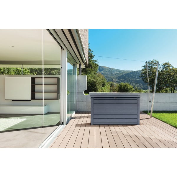 Antracitový plastový záhradný úložný box Ontario – Keter-image-2
