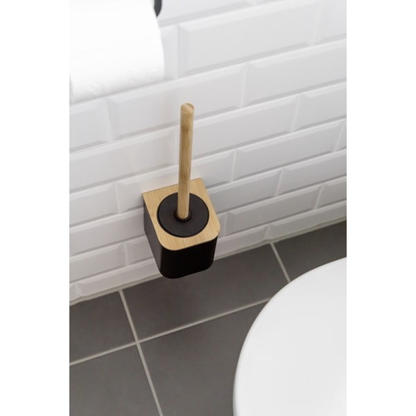 Čierna samodržiaca bambusová WC kefa Bambusa - Wenko-image-1