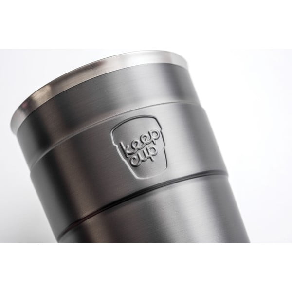 Sivý cestovný hrnček s vekom KeepCup Nitro Thermal, 340 ml-image-2