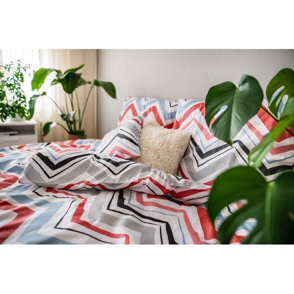 Modré/sivé 3-dielne obliečky na jednolôžko z bavlneného saténu 140x200 cm Marina – JAHU collections-image-4