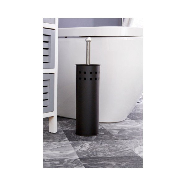 Matne čierna kovová WC kefa Indy – Premier Housewares-image-1