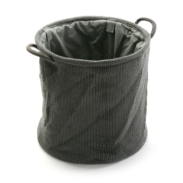 Čierny úložný košík Versa Knitted, 36 × 38 cm