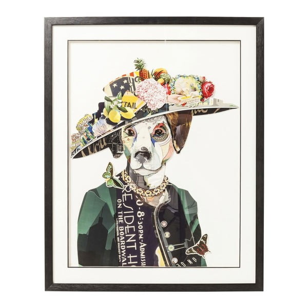 Obraz Kare Design Art Lady Dog, 72 × 90 cm