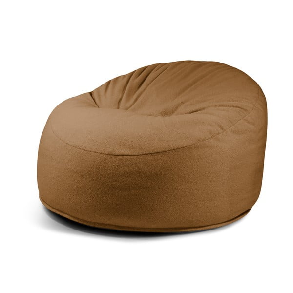 Hnedý sedací vak z textílie buklé Om 110 – SLOWDOWN