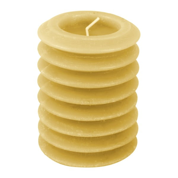Žltá sviečka PT LIVING Layered, výška 10 cm