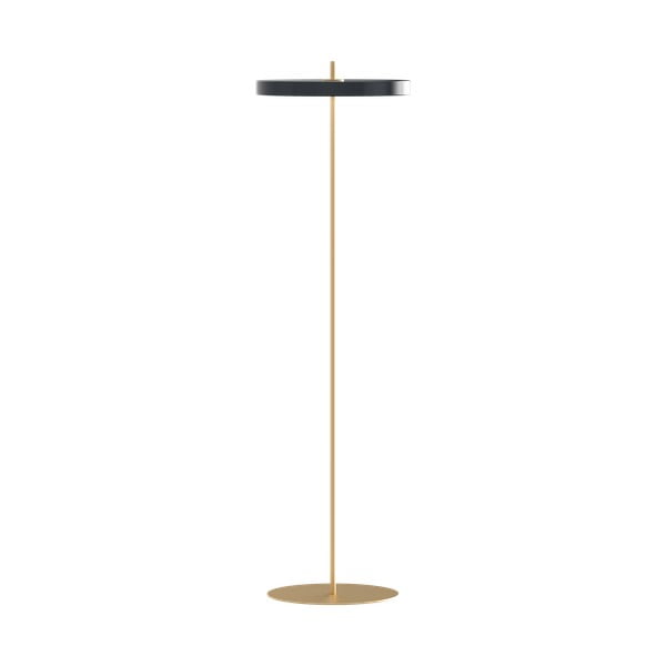 Antracitovosivá LED stojacia lampa so stmievačom s kovovým tienidlom (výška  151 cm) Asteria Floor – UMAGE