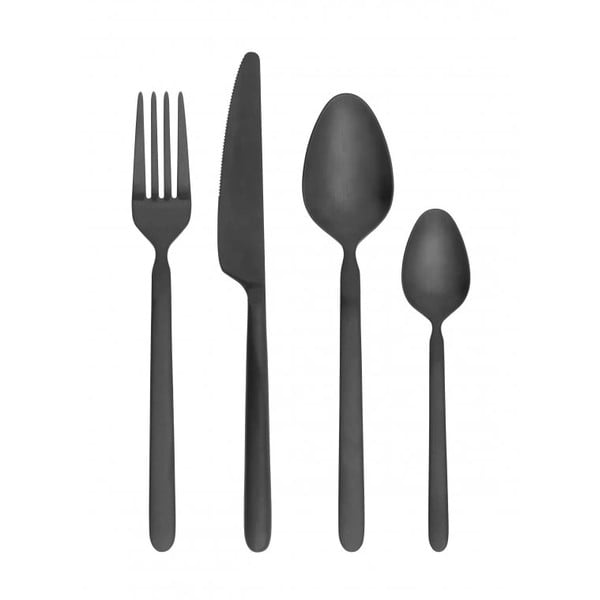 Čierny antikoro príbor 16 ks Stella – Blomus