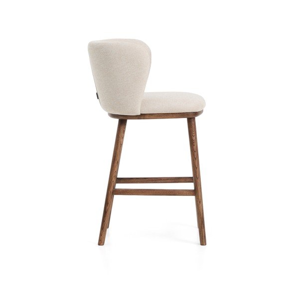 Béžová čalúnená barová stolička (výška sedadla 65 cm) Ciselia – Kave Home-image-4