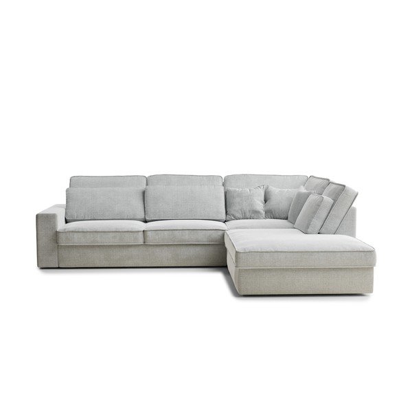 Svetlosivá ženilková rohová pohovka (pravý roh/do L) Kirou – Maison de Rêve