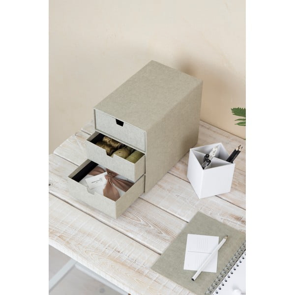 Béžový zásuvkový box s 3 zásuvkami Bigso Box of Sweden Ingrid-image-3