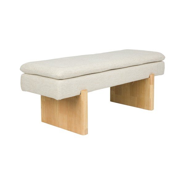 Krémovobiela polstrovaná lavica Jappo – White Label-image-2