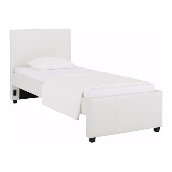 Biela jednolôžková posteľ Støraa Margit, 90 × 200 cm