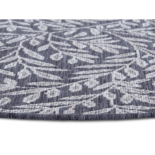 Antracitovosivý okrúhly koberec ø 120 cm Twig – Hanse Home-image-3