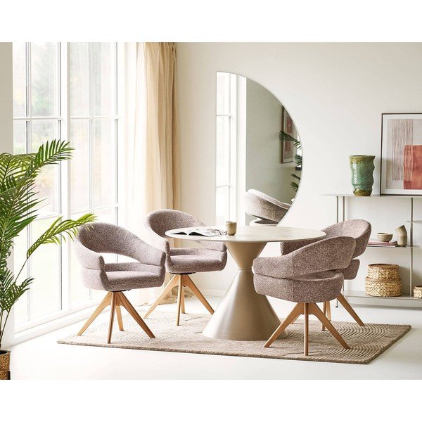 Okrúhly jedálenský stôl s keramickou doskou ø 120 cm Annecy – House Nordic-image-1