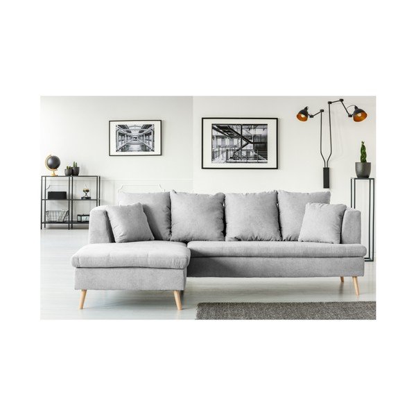 Svetlosivá pohovka pre štyroch s leňoškou na pravej strane Cosmopolitan design Newport-image-3