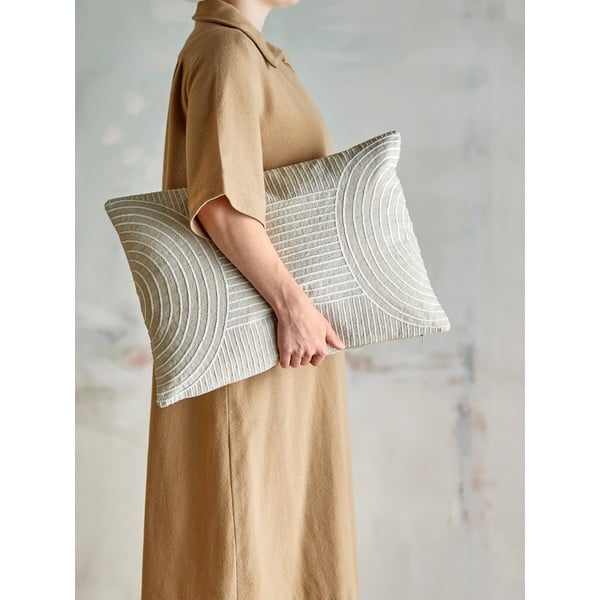 Dekoračný vankúš s prímesou ľanu 35x50 cm Chun – Bloomingville-image-3