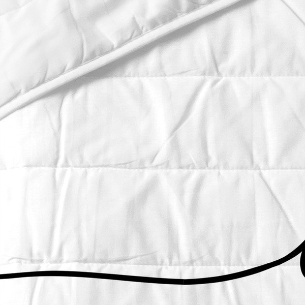 Biely bavlnený prešívaný pléd 240x260 cm My love – Blanc-image-2