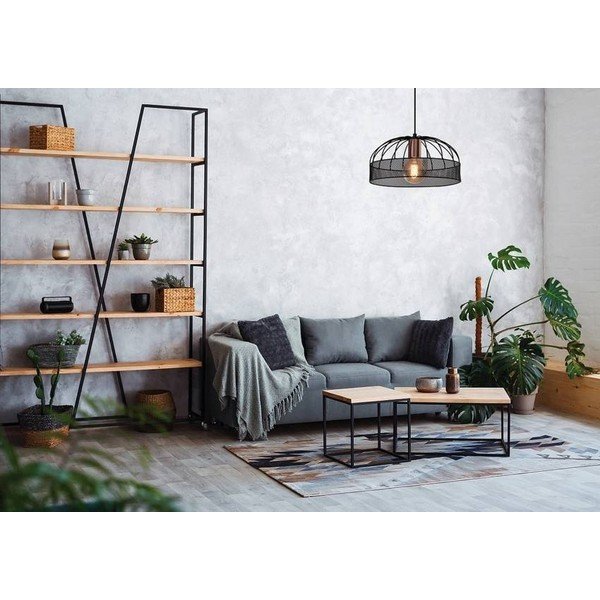 Čierne kovové závesné svietidlo ø 30 cm Levi - Candellux Lighting-image-1