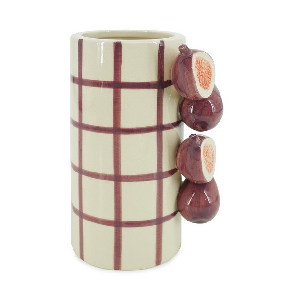 Fialová/krémovobiela keramická váza (výška  21 cm) Havor – Yes Everyday