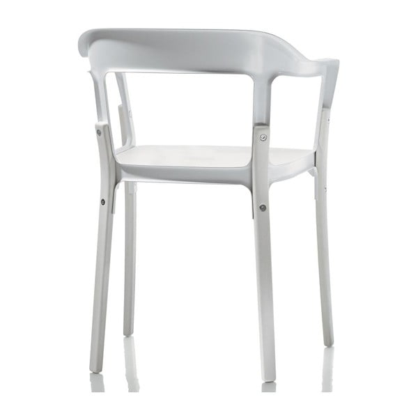 Biela stolička Magis Steelwood