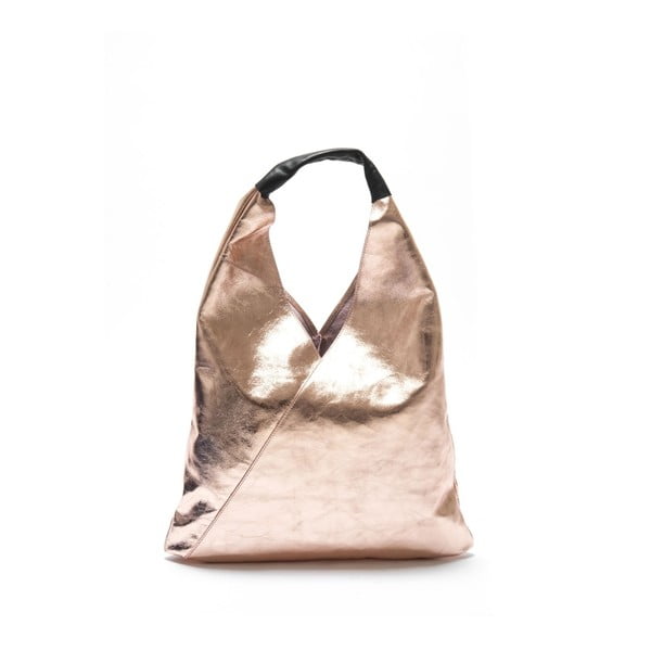 Ružová metalická kožená kabelka Isabella Rhea Tribulus