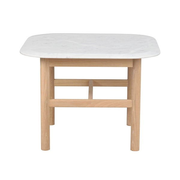 Biely mramorový konferenčný stolík 62x62 cm Hammond - Rowico
