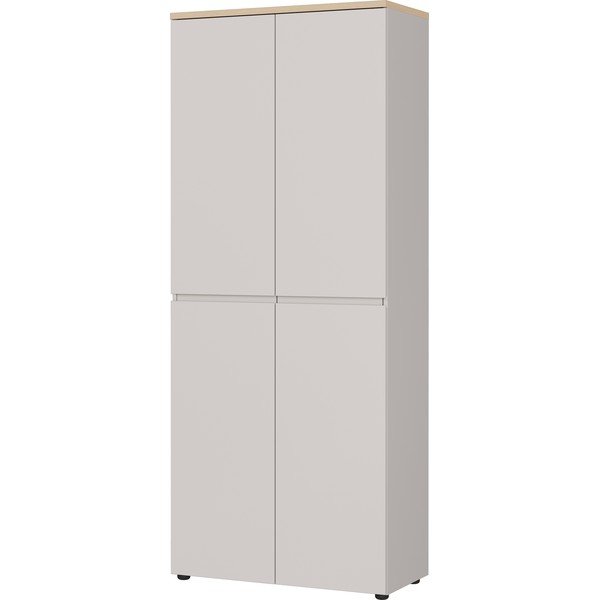 Krémovobiela matná komoda 80x197x40 cm Lissabon – Germania