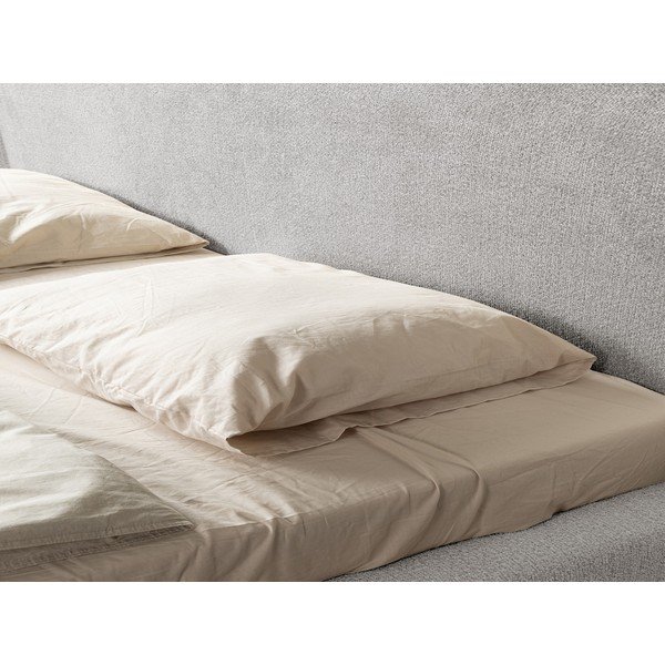 Svetlosivá čalúnená dvojlôžková posteľ s roštom 180x200 cm Makana – Makamii-image-4