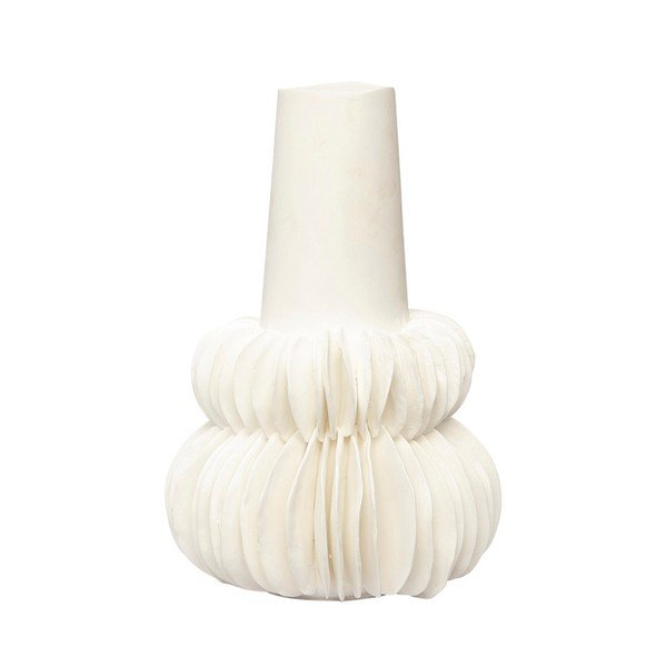 Biela porcelánová váza Hübsch Brandi, výška 24 cm