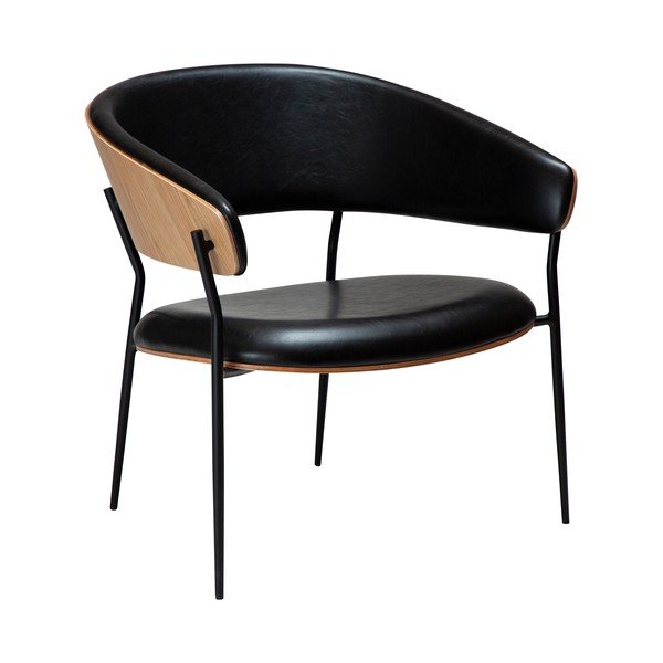 Čierne kreslo z imitácie kože Crib – DAN-FORM Denmark
