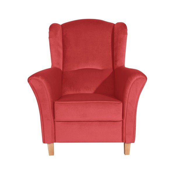 Červené kreslo Max Winzer Agnetha Suede-image-1