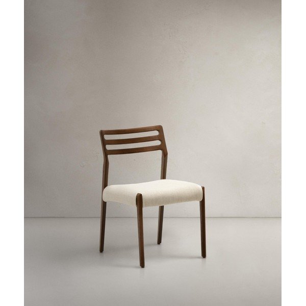 Béžová/v tmavo prírodnej farbe jedálenská stolička z dubového dreva Cudia – Kave Home-image-3