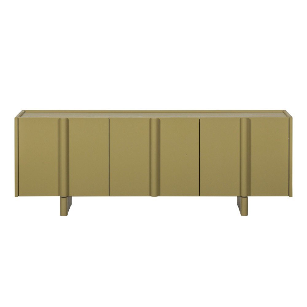 E-shop Zelený TV stolík z borovicového dreva 152x53x46 cm Basu – WOOOD