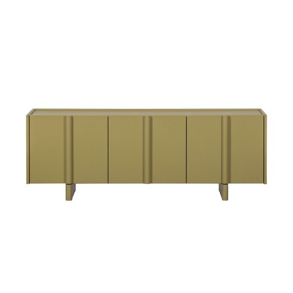 Zelený TV stolík z borovicového dreva 152x53x46 cm Basu – WOOOD