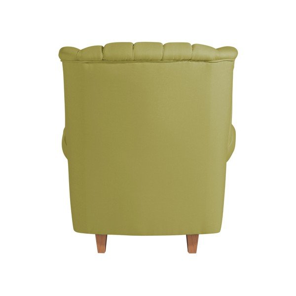 Zelené kreslo ušiak z imitácie kože Max Winzer Vary Leather-image-4