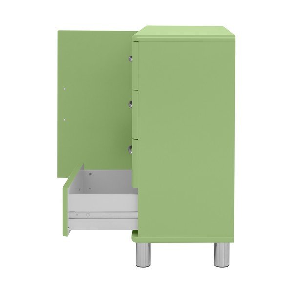 Zelená nízka komoda 98x92 cm Malibu - Tenzo-image-3
