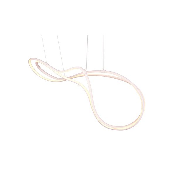 Biele LED závesné svietidlo s kovovým tienidlom Nala – Trio Select-image-2