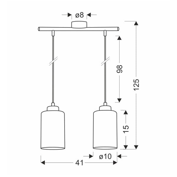 Čierne závesné svietidlo so skleneným tienidlom ø 10 cm Aspra – Candellux Lighting-image-2