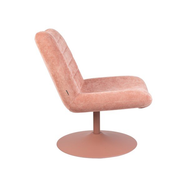 Ružové zamatové kreslo Bubba – Zuiver-image-3
