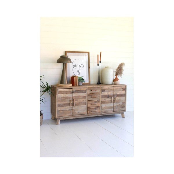 Komoda z recyklovaného dreva v prírodnej farbe 150x70x40 cm Desna – Interia Home & Living