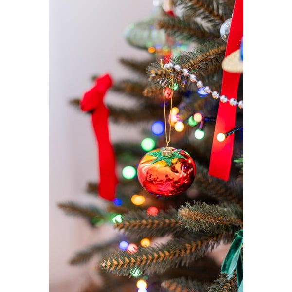 Sklenená vianočná ozdoba Tomato – Sass & Belle-image-1