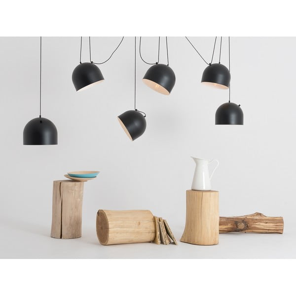 Čierne závesné svietidlo s kovovým tienidlom 250x250 cm Popo - CustomForm-image-4