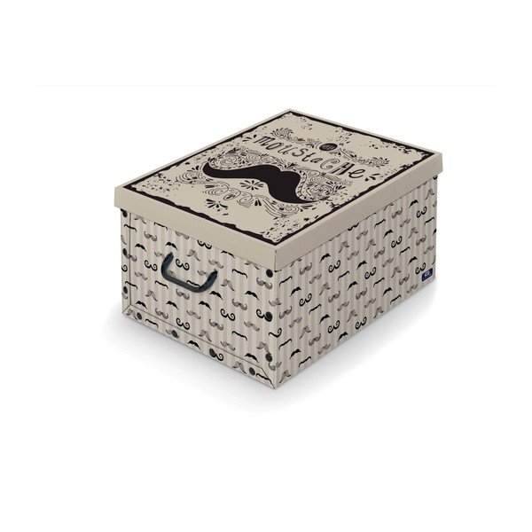 Úložný box s rukojetí Domopak Mustache, dĺžka 50 cm