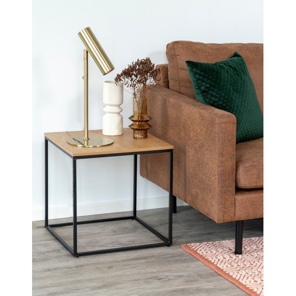 Odkladací stolík s doskou v dubovom dekore House Nordic Vita, 45 x 45 cm-image-2